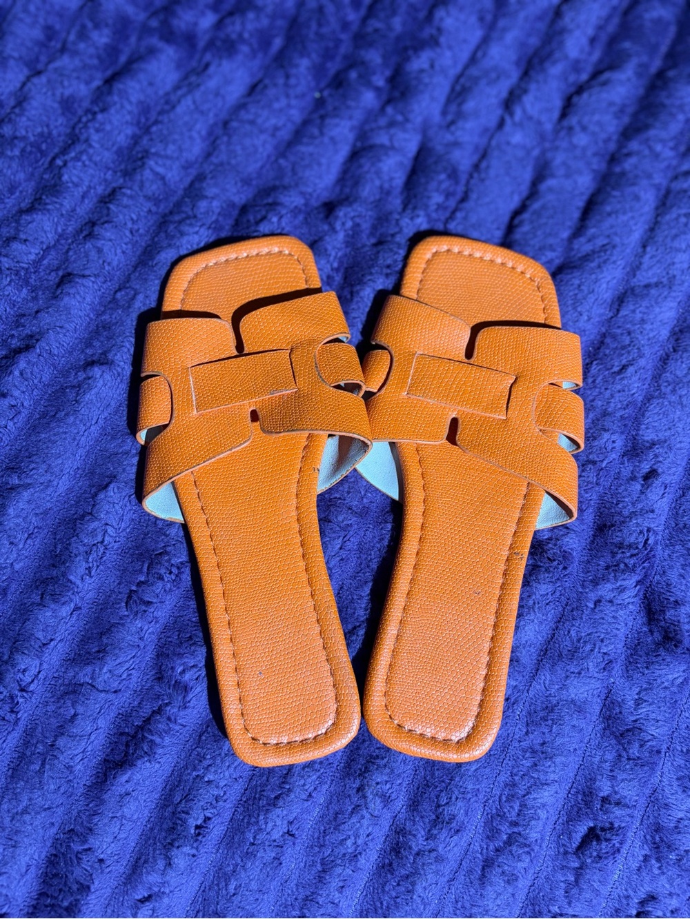 Kids Orange Slide Sandals - Stylish Summer Footwear